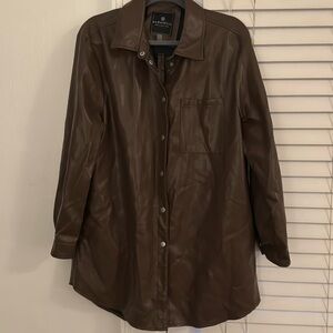 Bagatelle collection faux leather button up dress